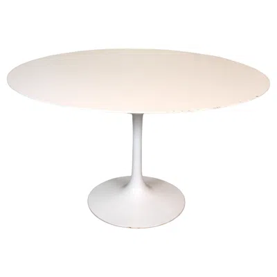 Pre-owned Knoll Vintage Saarinen Style White Tulip Dining Table
