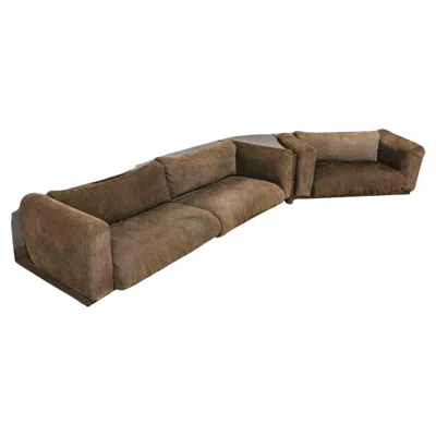 Pre-owned Knoll Vintage Sofa "gradual Lounge" By Cini Boeri For  Gavina, Italy, 1970s In Brown