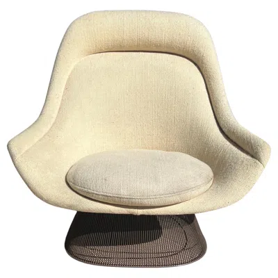 Pre-owned Knoll Warren Platner Bronze Wire Easy Chair For  International, C 1966, Signed In Gold