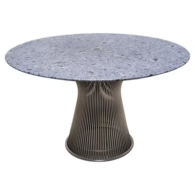 Pre-owned Knoll Warren Platner Custom Azul Bahia Dining Table By  1990s In Gray