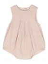 Knot Abby Pleated Bodysuit In Pink