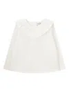 Knot Abby Ruffled Collar T-shirt In White