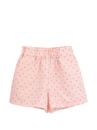 Knot Kids' Anna Checked Shorts In Pink