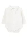 Knot Astro Bear Embroidered Bodysuit In White