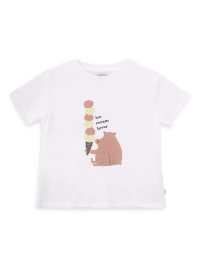 Knot Babies' Bear T-shirt In White