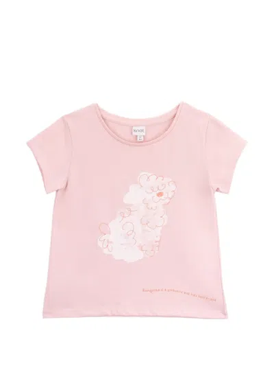 Knot Babies' Bianca Print T-shirt In Pink
