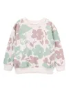 Knot Big Flowers-print Sweatshirt In 中性色