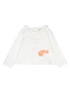 Knot Bird Long Sleeve T-shirt In White