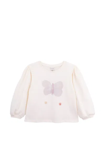 Knot Kids' Blurred Wings T-shirt In White