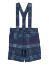 Knot Booker Checked Shorts In Blue
