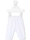 Knot Bow-detail Organic-cotton Leggings In White