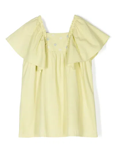 Knot Kids' Camila Cotton Dress In Green