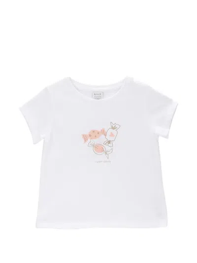 Knot Kids' Candy-print T-shirt In White
