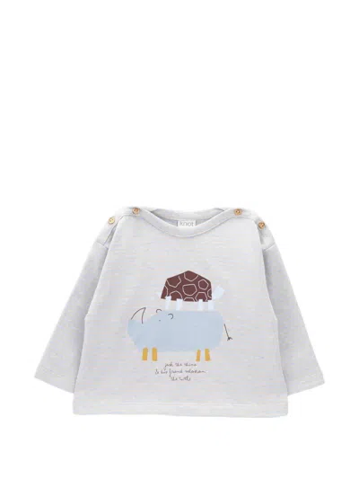 Knot Babies' Captain Stripes Graphic-print T-shirt In Neutrals