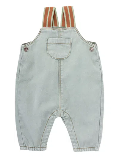 Knot Babies' Casper Striped-strap Overalls In Blue