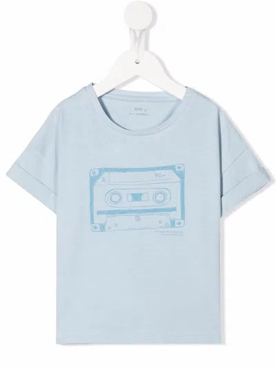Knot Kids' Cassette Graphic-print T-shirt In Blue