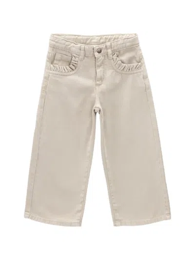 Knot Kids' Cassy Ruffled-detail Trousers In Neutral