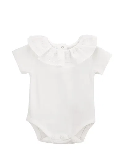 Knot Babies' Cecile Ruffled Bodysuit In White