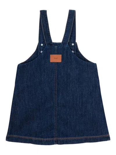 Knot Kids' Celina Patch-pocket Dress In Blue