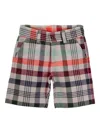 Knot Checked-pattern Shorts In Gray