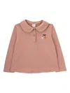 Knot Cherrie Stripes Polo Shirt In Pink