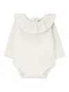 Knot Cloudy Long-sleeve Bodysuit In White