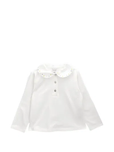 Knot Kids' Collared Buttoned Polo Shirt In White