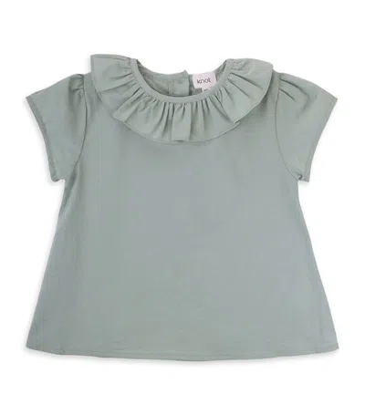 Knot Kids' Cotton Alma T-shirt (3-8 Years) In Slate Grey
