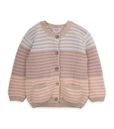 Knot Cotton Blossom Cardigan (6-36 Months) In Blossom Stripes
