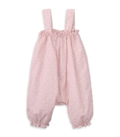 Knot Babies' Cotton Camille Playsuit In Round Petals