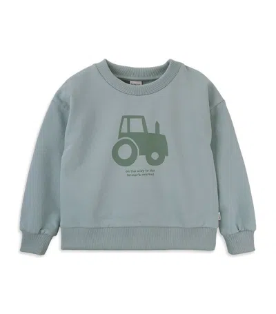 Knot Kids' Cotton Farmers Sweatshirt (3-10 Years) In Slate Gray