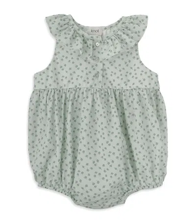 Knot Cotton Flowers Bodysuit (3-24 Months) In Savage Flowers