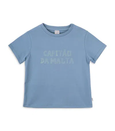 Knot Kids' Cotton Graphic T-shirt (3-10 Years) In Blue Shadow
