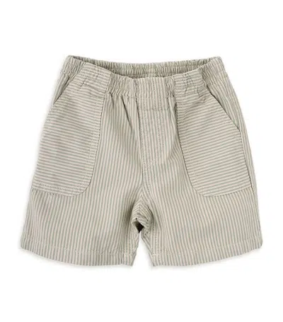Knot Kids' Cotton Matias Shorts (3-10 Years) In Farmer Stripes