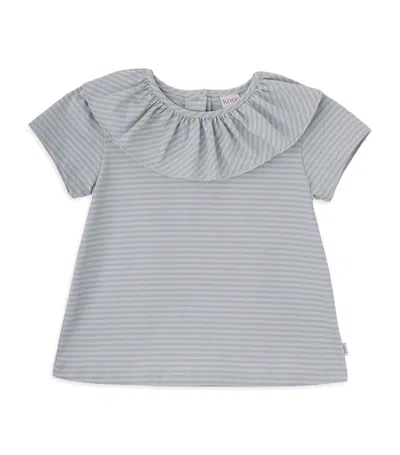 Knot Kids' Cotton Pat T-shirt (3-8 Years) In Sea Stripes