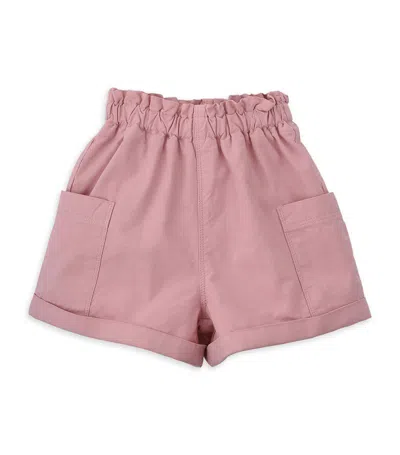Knot Kids' Cotton Sarah Shorts (3-10 Years) In Pale Mauve
