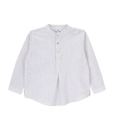 Knot Kids' Cotton Striped Marlon Shirt (4-12 Years) In Neutrals