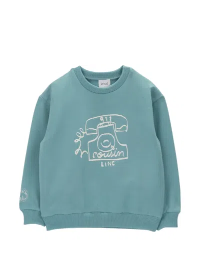 Knot Kids' Cousin Printed Sweatshirt In Blue