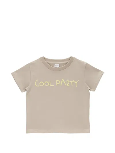 Knot Kids' Crew-neck T-shirt In Brown