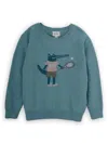 Knot Crocodile Sweater In Blue