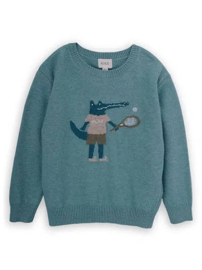 Knot Kids' Crocodile Sweater In Blue