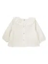 Knot Esme Ruffled Cotton Blouse In White