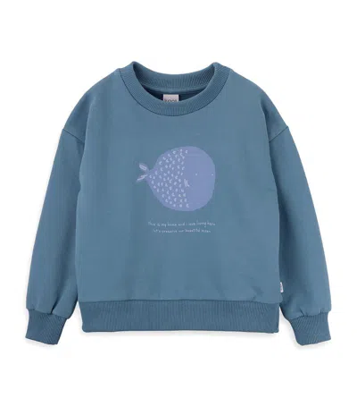 Knot Sweatshirt Mit Fish-print In Blau
