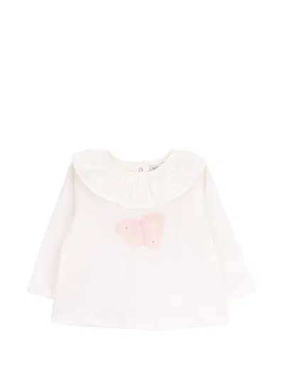 Knot Babies' Flairy Ruffled Butterfly T-shirt In Pink