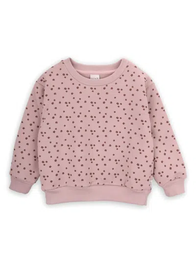 Knot Babies' Flower-print Sweatshirt In Pink