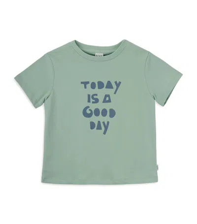 Knot Kids' Good Day T-shirt (3-8 Years) In Smoke Green