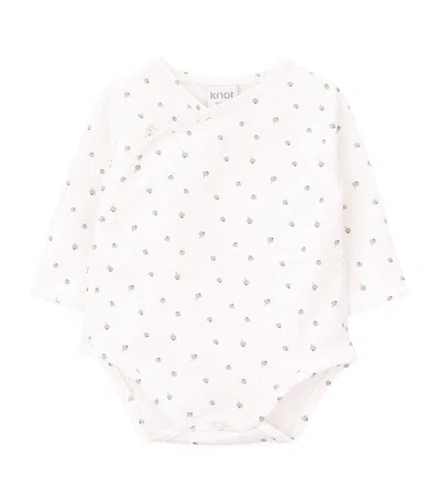 Knot Graphic-print Bolota Bodysuit (1-12 Months) In White