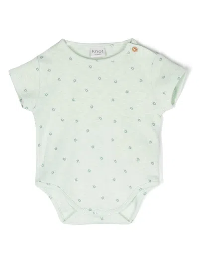 Knot Babies' Graphic-print Cotton Body In Green