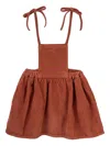 Knot Hatttie Tie-strap Corduroy Dress In Brown
