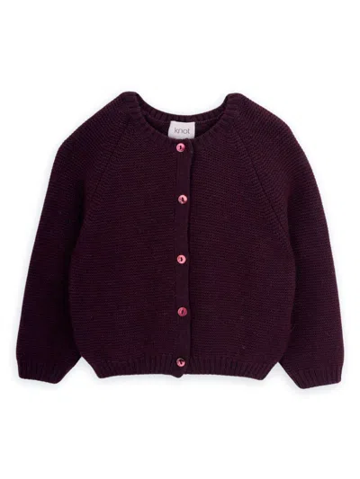 Knot Kids' Holly Cardigan In 红色